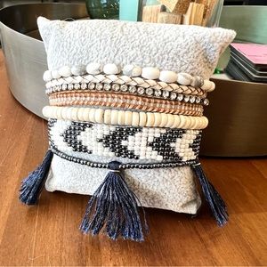 Victoria Emerson Multi Strand Magnetic Bracelet- Tassels